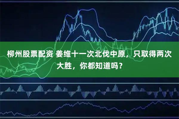 柳州股票配资 姜维十一次北伐中原，只取得两次大胜，你都知道吗？